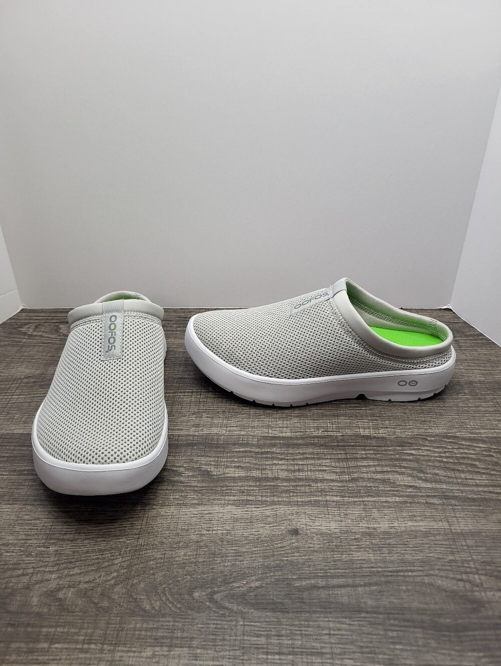 OOFOS OOcoozie Sport Mule Mesh Slip On Shoe Comfort Gray Women's Size 8 New